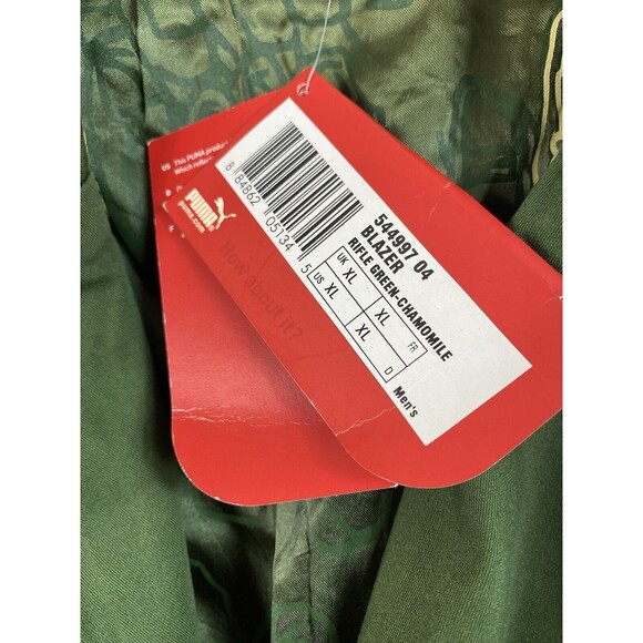 Vintage Puma Blazer Mens XL Army Green Two Tone Gorpcore Coat Jacket NWT - Picture 11 of 16